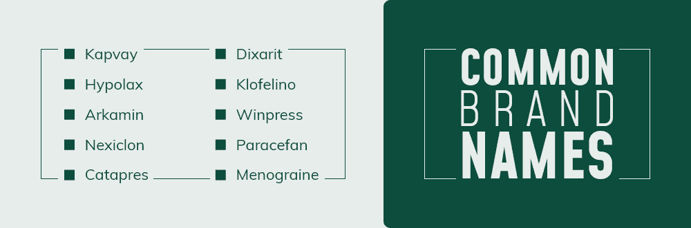 most common brand names for clonidine