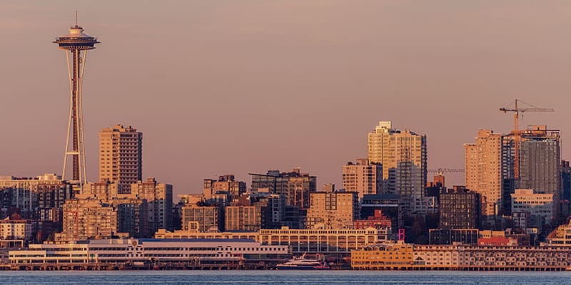 seattle skyline on the water