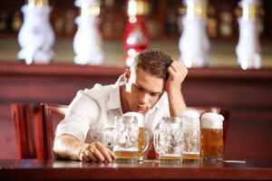 a man realizes he exhibits behavioral problems when he drinks too much