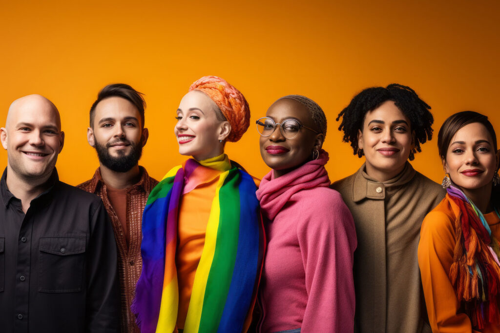 a diverse grouping of members of the lgbtq recovery community