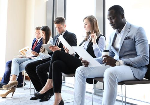 Employment people waiting for interview Employment people waiting for interview